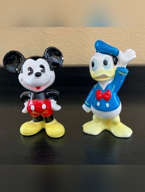 Vintage Mickey Mouse And Donald Duck Figurines